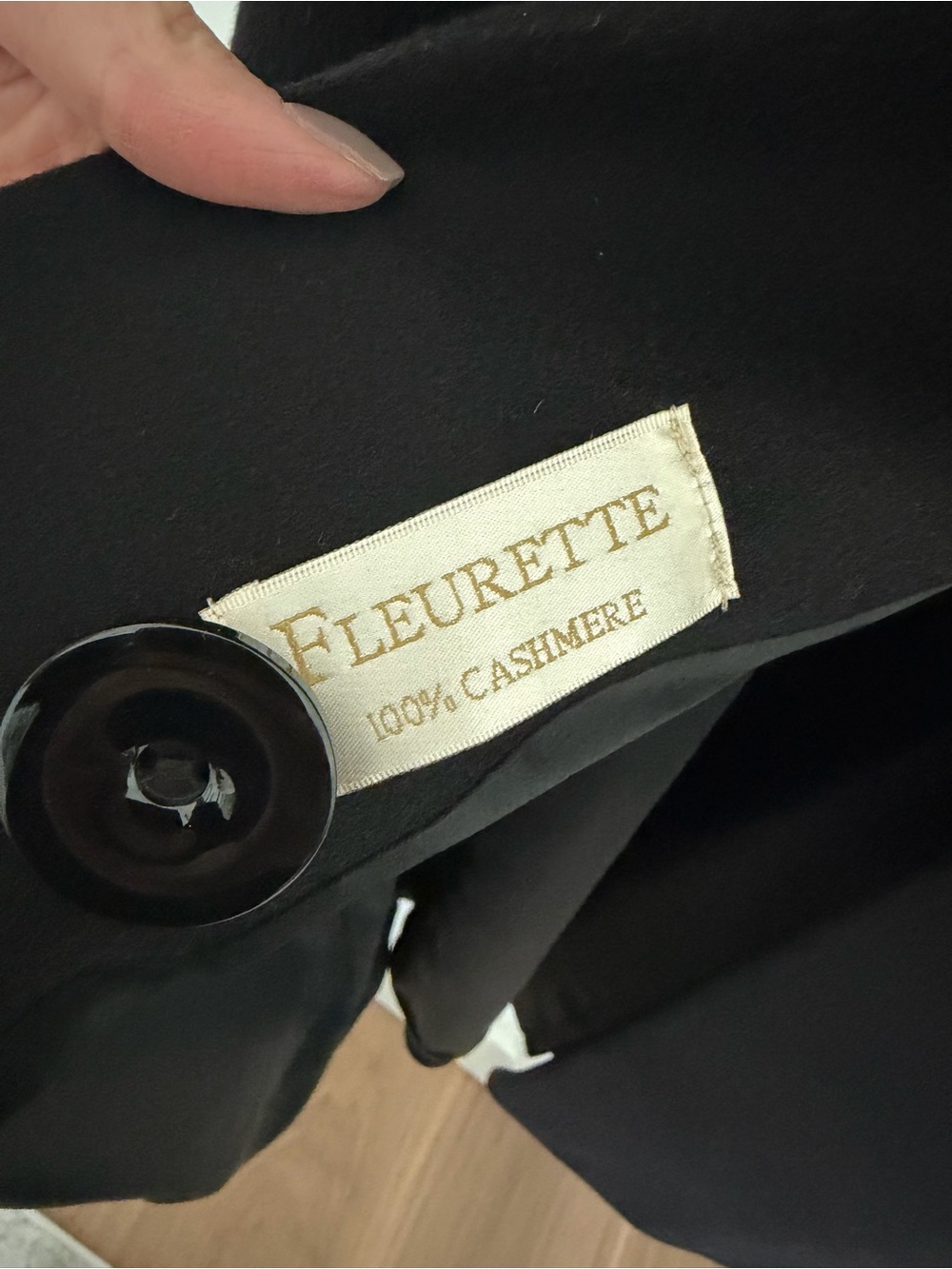 Fleurette Black Cashmere Blazer